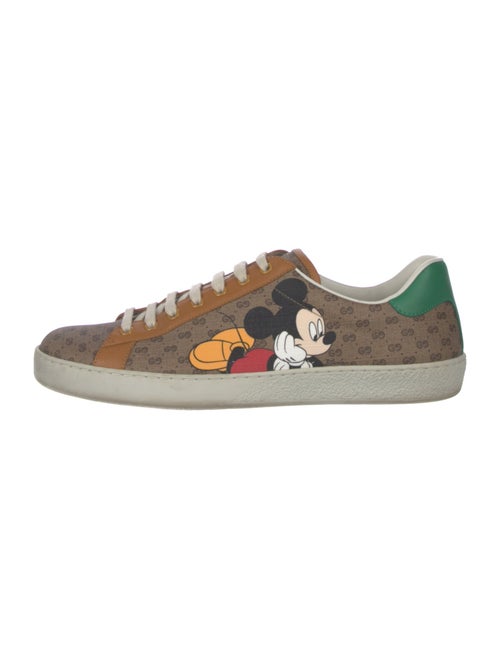 Gucci x Disney Printed Leather Trim Embellishment Sneakers
