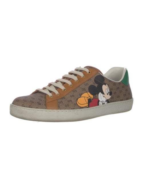 Gucci x Disney Printed Leather Trim Embellishment Sneakers