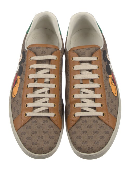 Gucci x Disney Printed Leather Trim Embellishment Sneakers