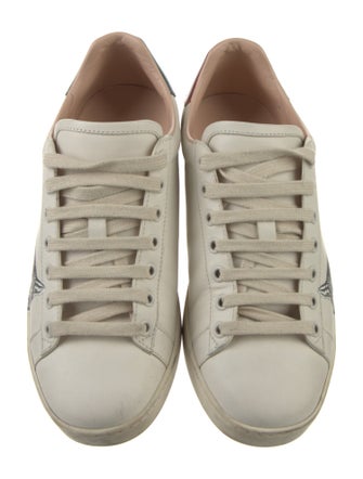 Gucci Leather Graphic Print Sneakers
