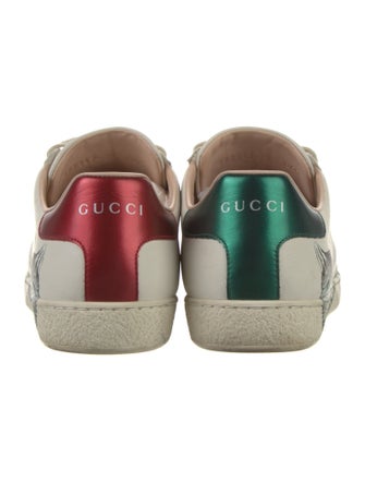 Gucci Leather Graphic Print Sneakers