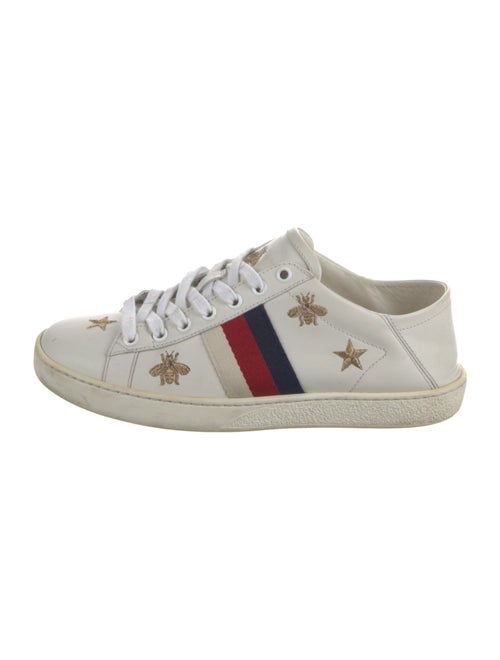 Gucci Web Accent Leather Sneakers