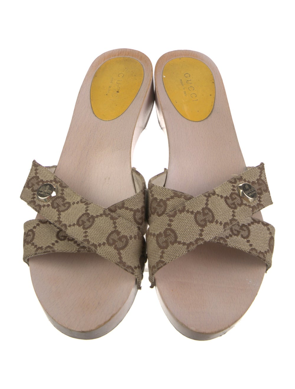 Gucci Canvas Slides Neutrals GG Canvas Crossover … - image 3