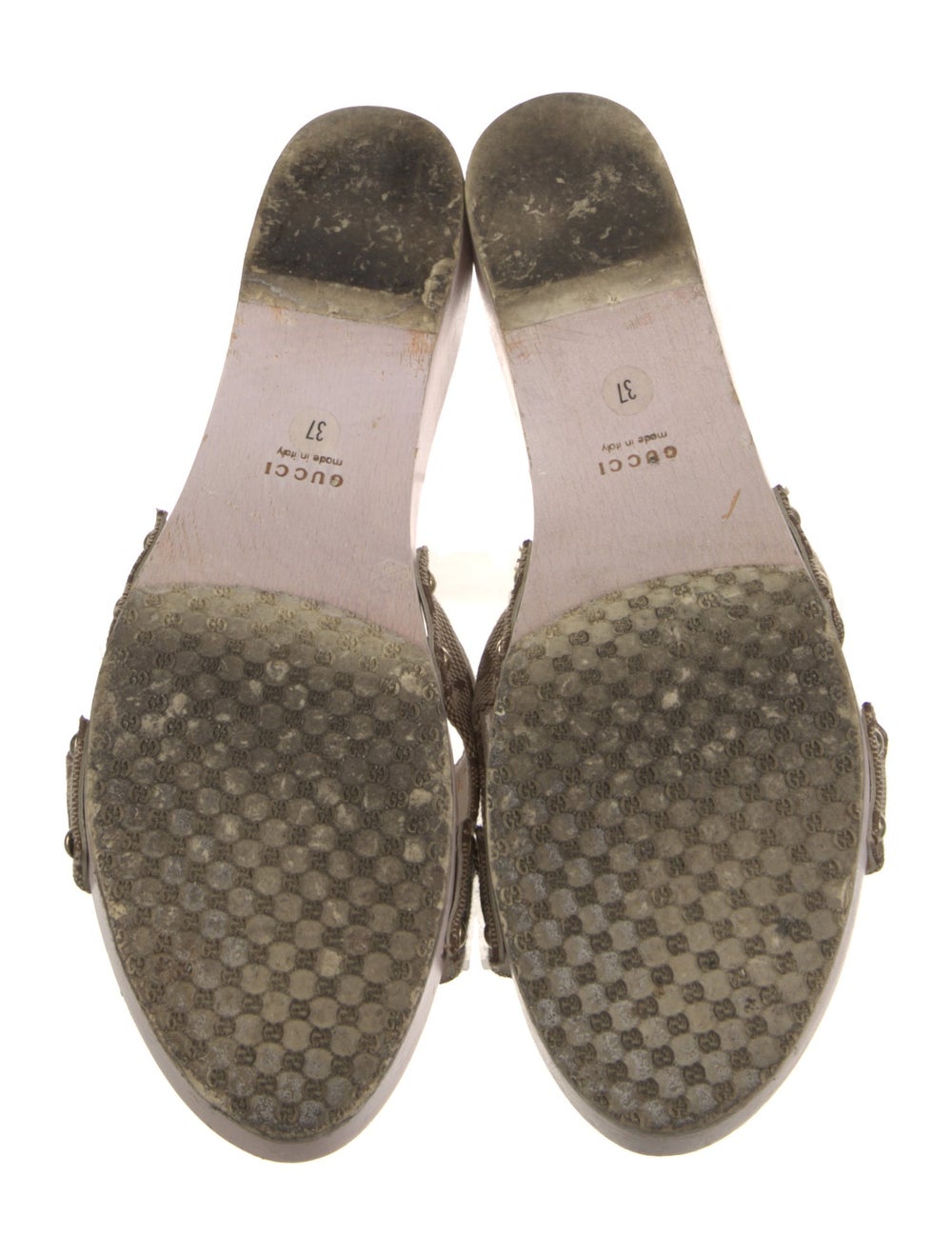 Gucci Canvas Slides Neutrals GG Canvas Crossover … - image 5
