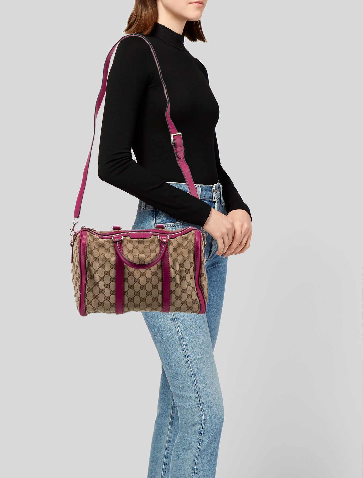 Gucci GG Canvas Boston Medium Vintage