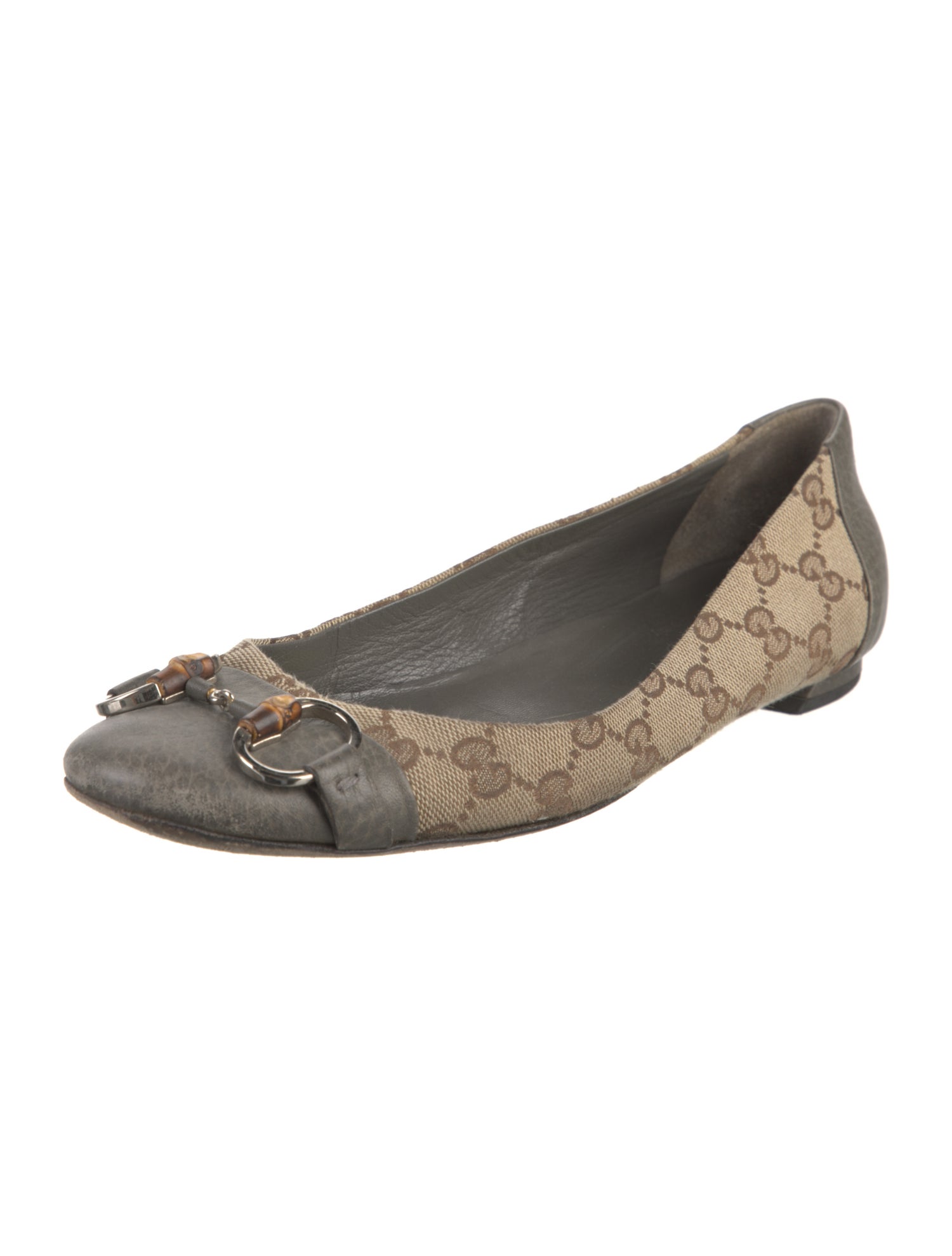 Gucci Canvas Printed Ballet Flats
