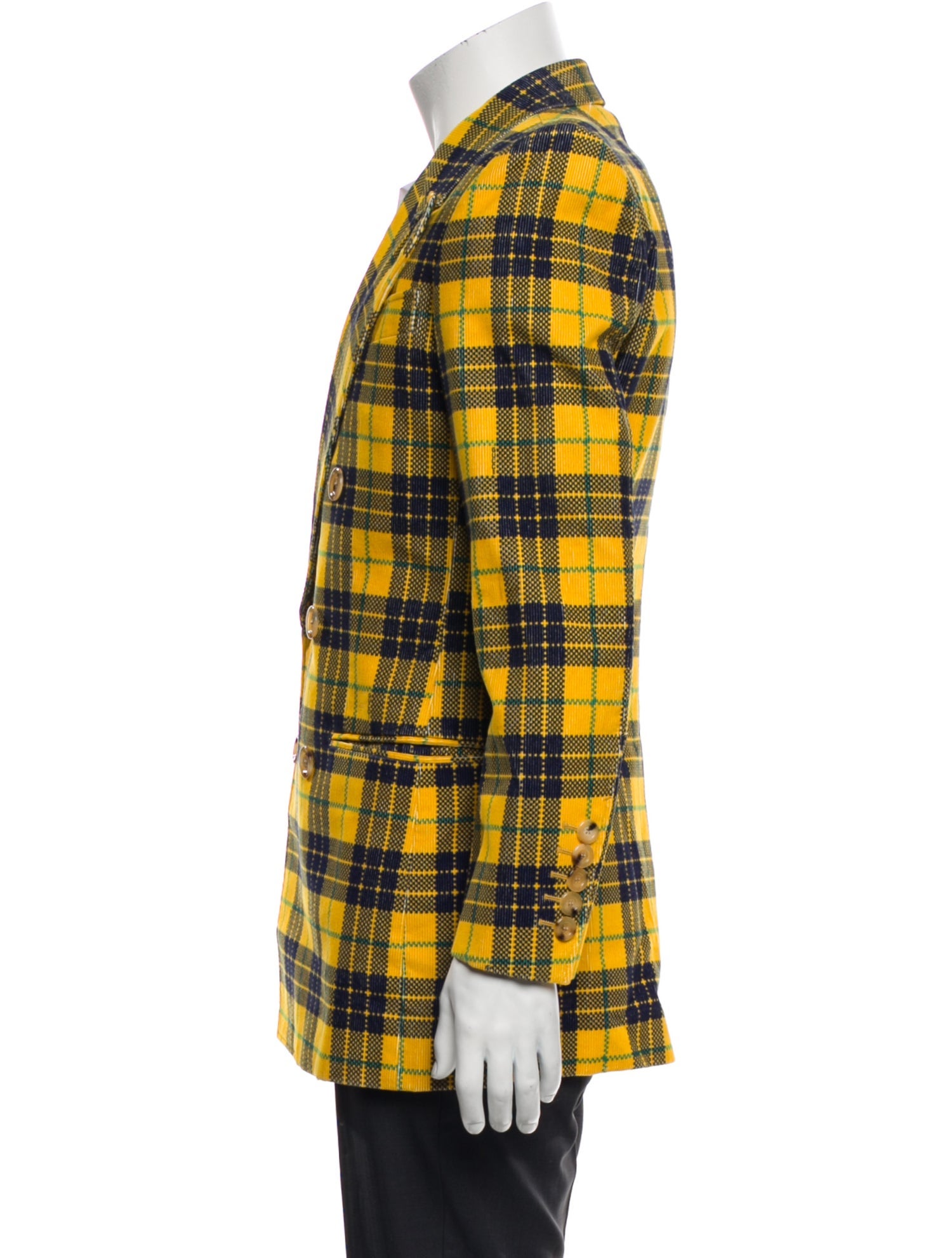 Gucci Signature Logo Plaid Print Blazer