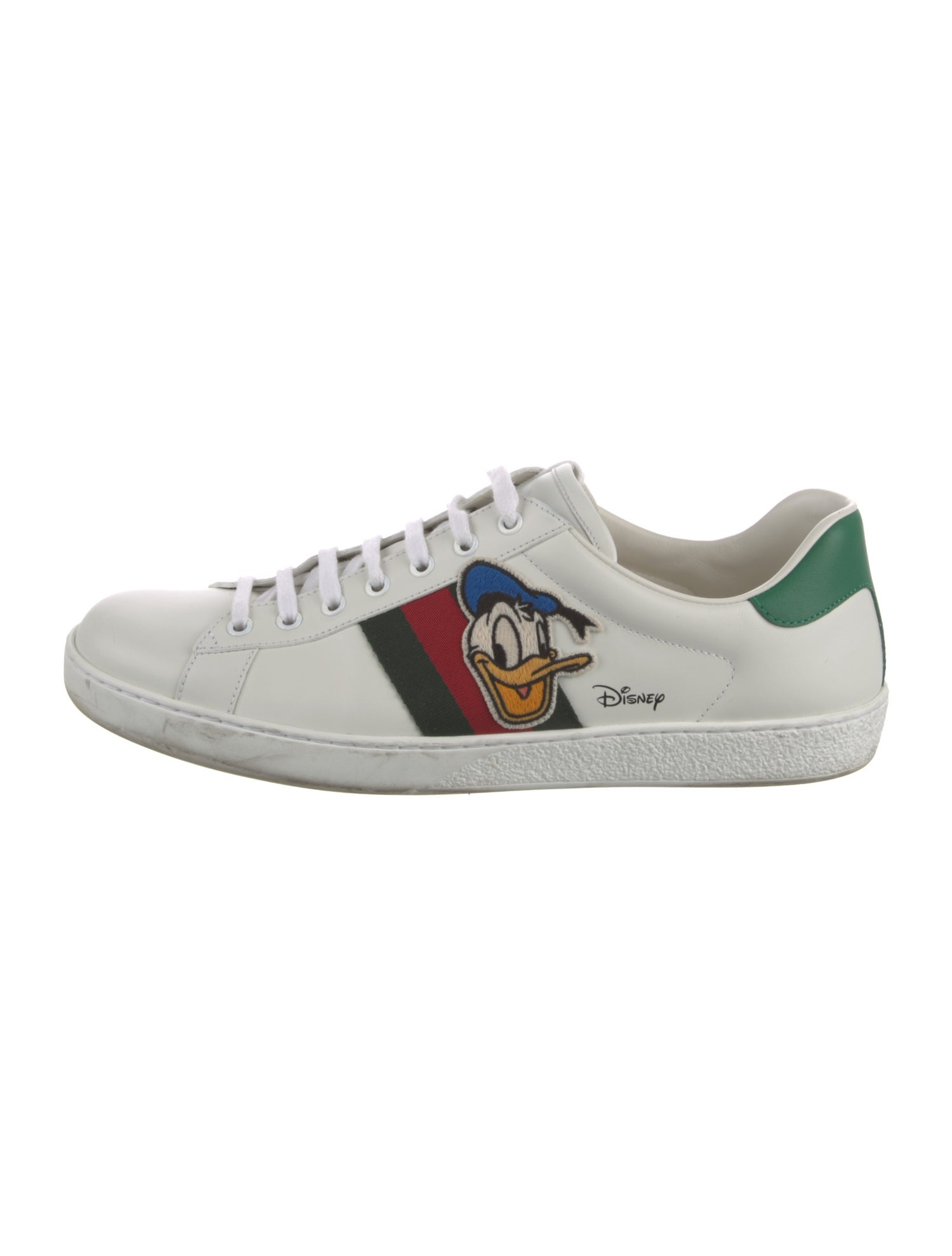 Gucci x Disney Web Accent Leather Sneakers