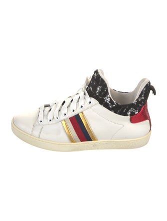 Gucci Sylvie Web Accent Leather Sneakers