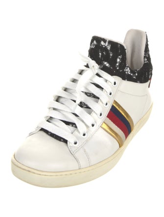 Gucci Sylvie Web Accent Leather Sneakers