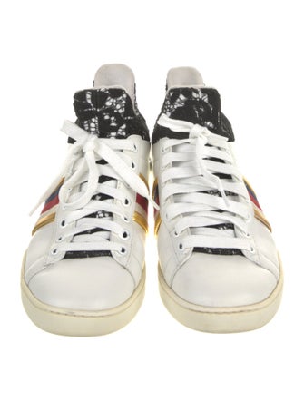 Gucci Sylvie Web Accent Leather Sneakers