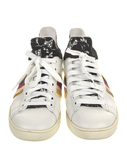 Gucci Sylvie Web Accent Leather Sneakers