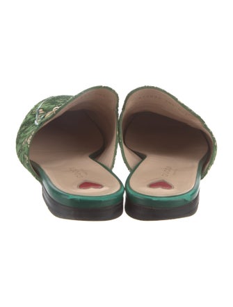 Gucci Horsebit Accent Lace Mules
