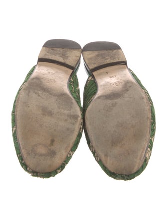 Gucci Horsebit Accent Lace Mules