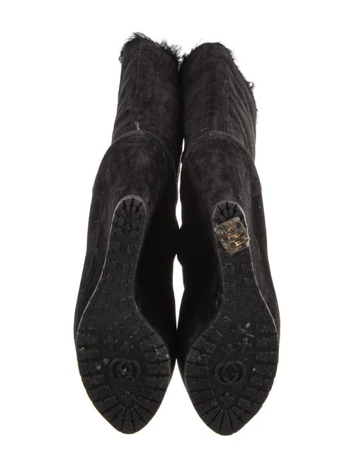 Gucci Microguccissima Pattern Suede Boots