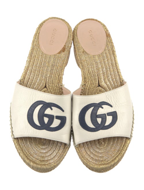 Gucci Leather Graphic Print Espadrilles