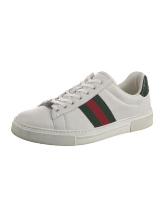 Gucci Web Accent Leather Sneakers