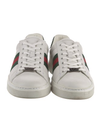 Gucci Web Accent Leather Sneakers
