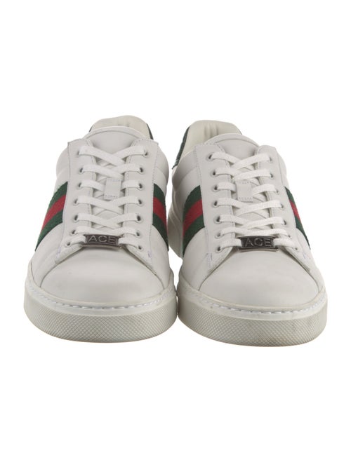 Gucci Web Accent Leather Sneakers