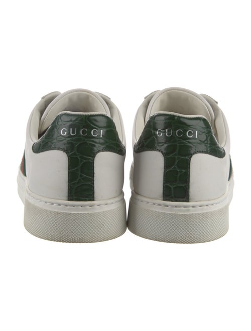 Gucci Web Accent Leather Sneakers