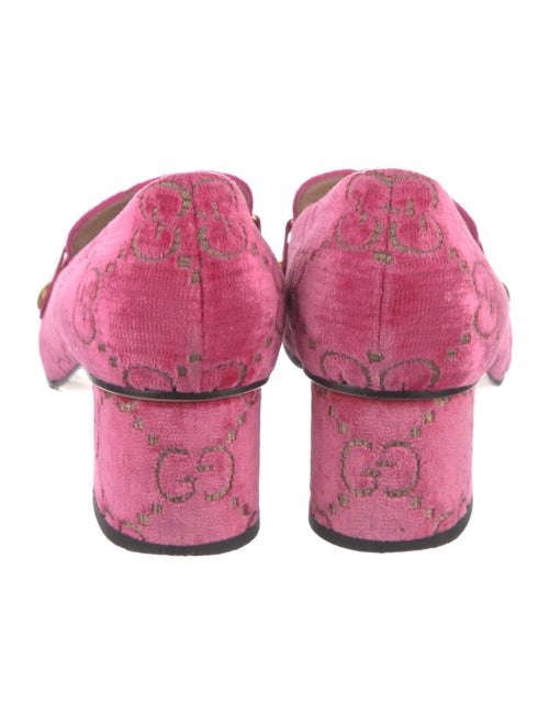 Gucci Chain-Link Accent Velvet Pumps