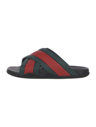 Gucci Web Accent Rubber Slides