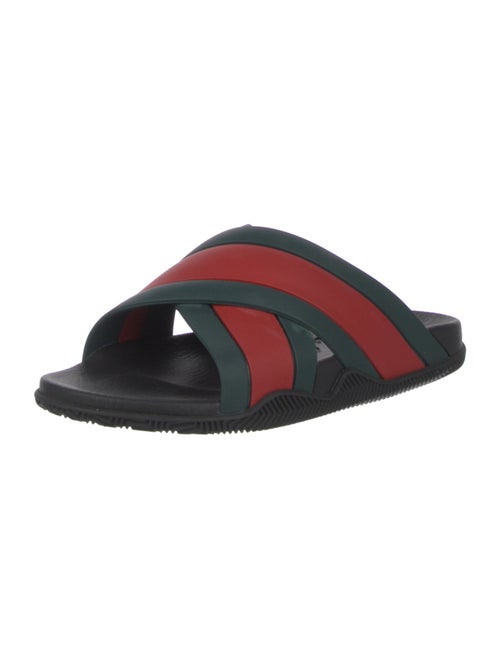 Gucci Web Accent Rubber Slides