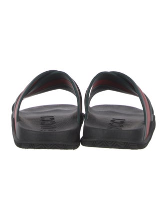 Gucci Web Accent Rubber Slides