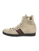 Gucci Web Accent Suede Wedge Sneakers