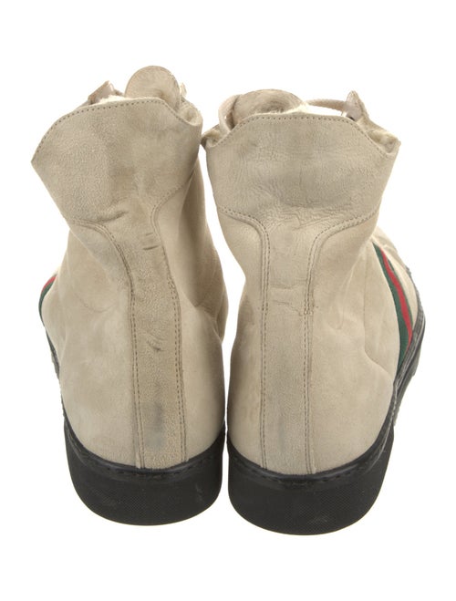 Gucci Web Accent Suede Wedge Sneakers