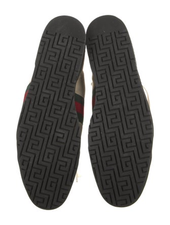 Gucci Web Accent Suede Wedge Sneakers