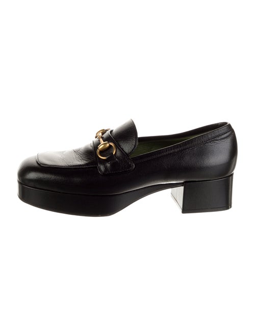 Gucci Horsebit Accent Leather Pumps