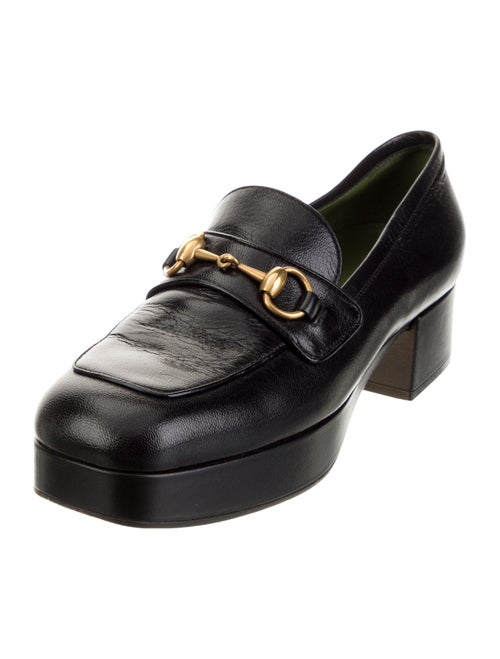 Gucci Horsebit Accent Leather Pumps
