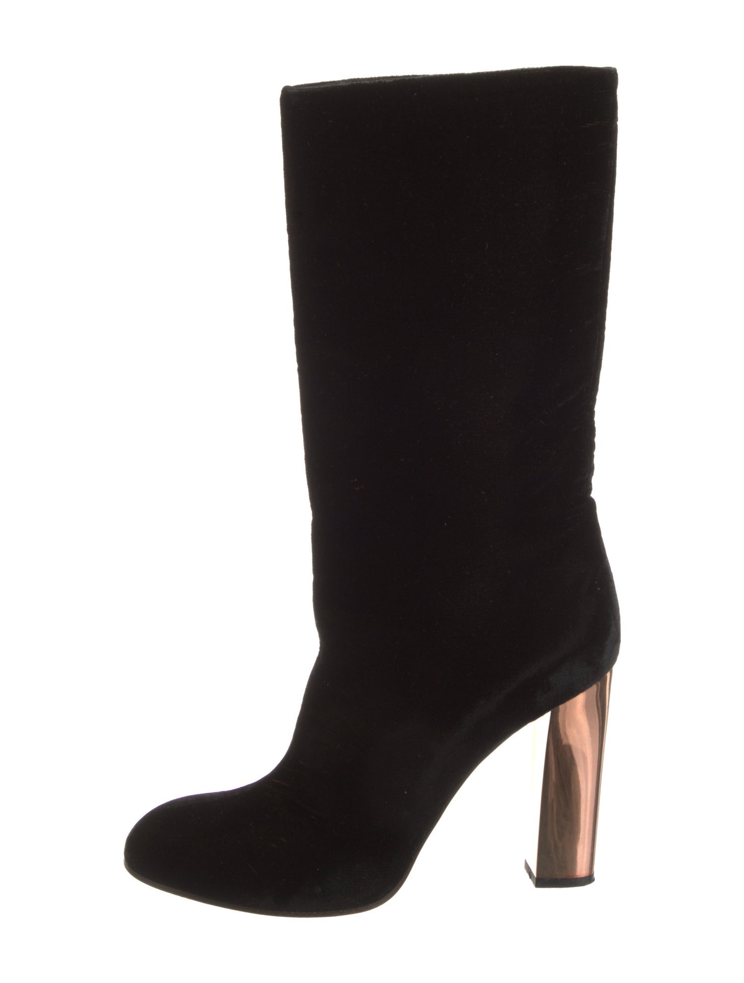 Gucci Double G Logo Velvet Boots