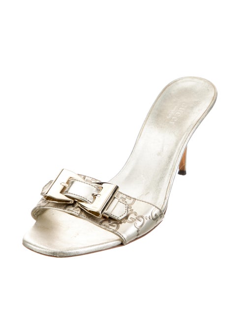 Gucci GG Signature Leather Slides