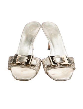 Gucci GG Signature Leather Slides