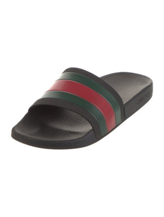 Gucci Web Accent Rubber Slides
