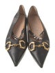 Gucci Horsebit Accent Leather Ballet Flats