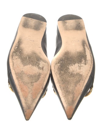 Gucci Horsebit Accent Leather Ballet Flats