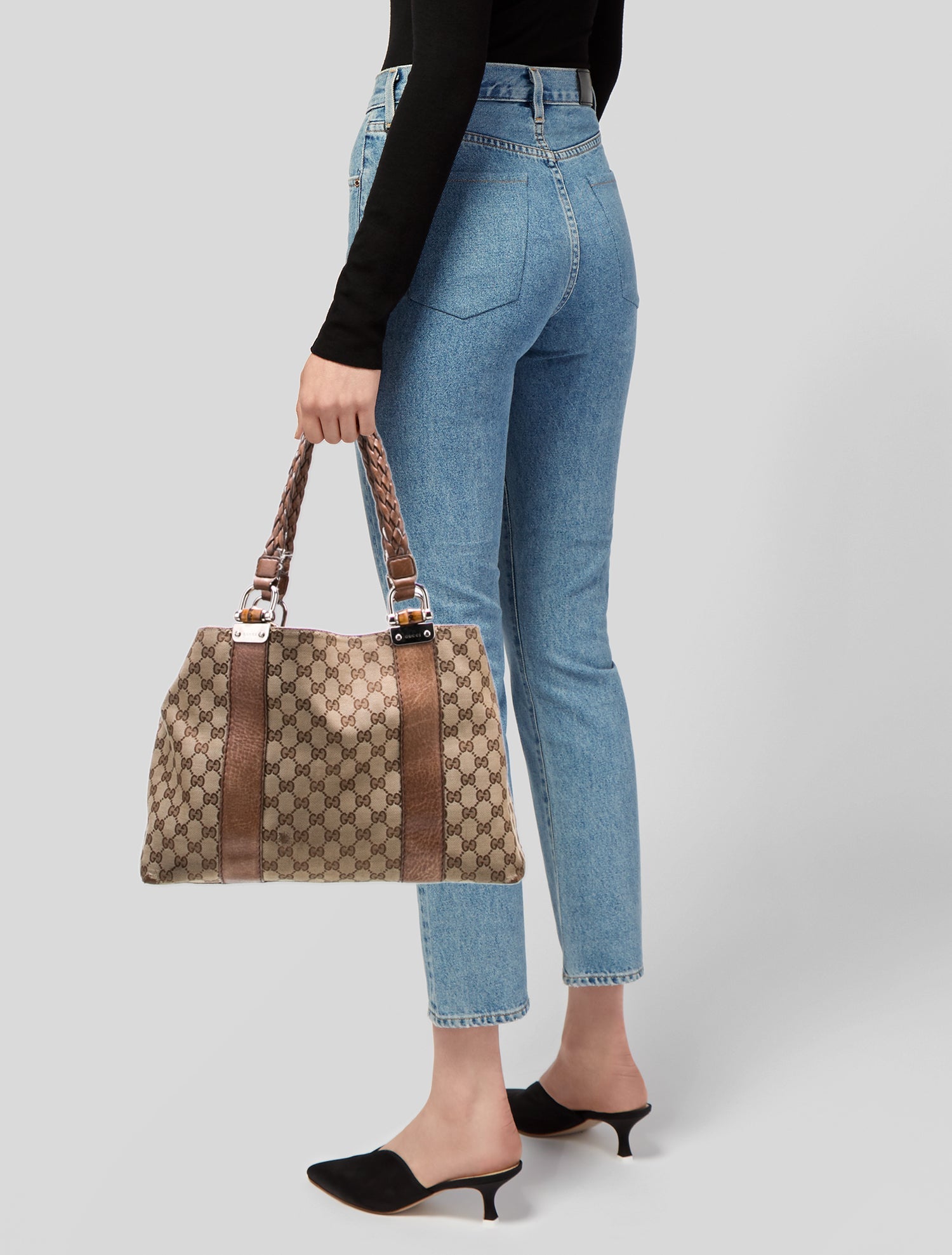 Gucci GG Canvas Bamboo Bar Medium