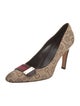 Gucci Web Accent Canvas Pumps