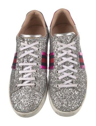 Gucci Glitter Colorblock Pattern Sneakers