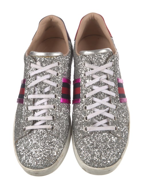 Gucci Glitter Colorblock Pattern Sneakers