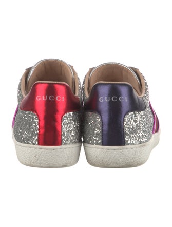 Gucci Glitter Colorblock Pattern Sneakers