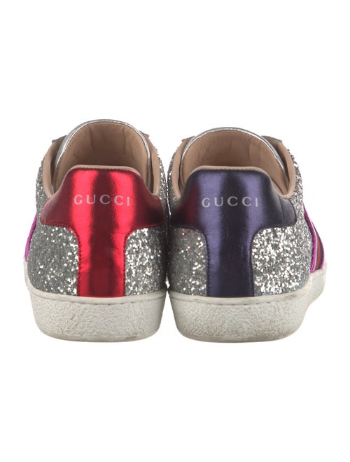 Gucci Glitter Colorblock Pattern Sneakers