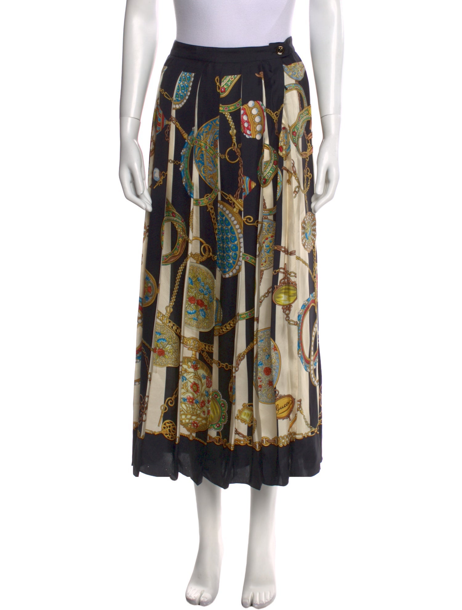 Gucci Silk Midi Length Skirt