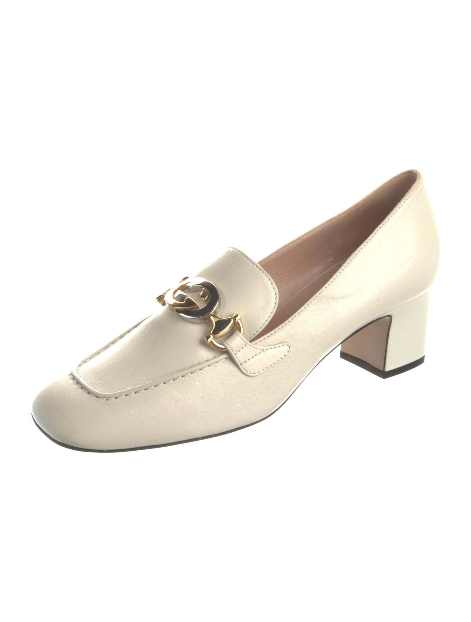 Gucci Interlocking G Logo Leather Pumps