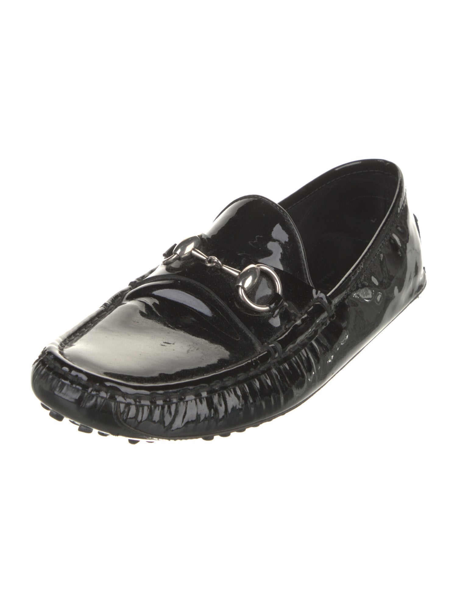 Gucci 1955 Horsebit Accent Patent Leather Loafers