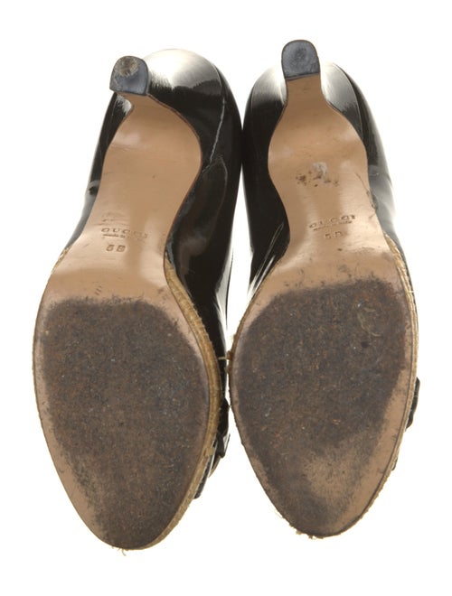 Gucci Horsebit Accent Patent Leather Pumps