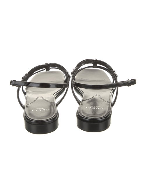 Gucci Horsebit Accent Leather Slingback Sandals